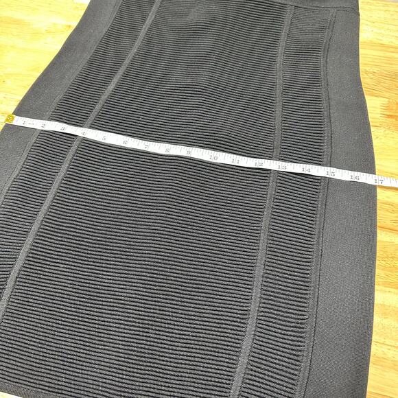 Herve Leger NWT Strappy Bra Mini Bodycon Dress Black Size L Cutout Ribbed Knit - Picture 12 of 14